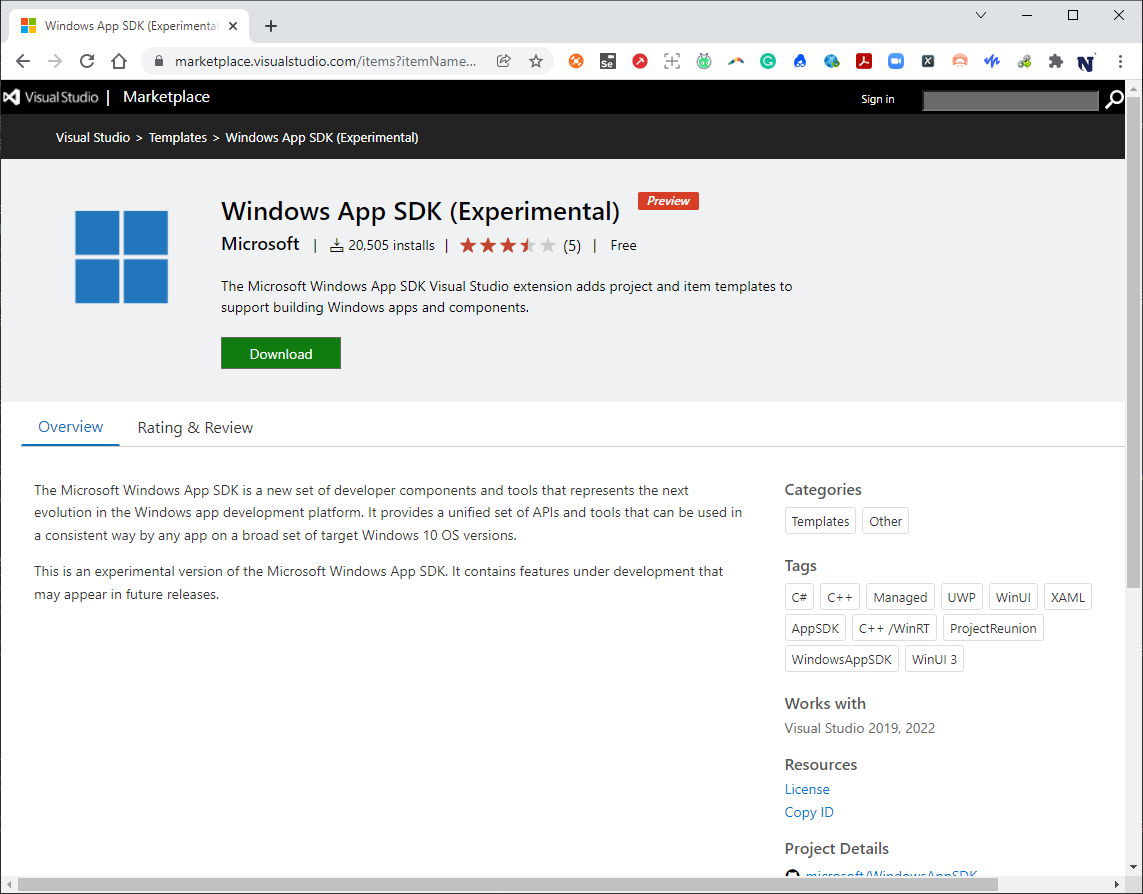 Extension Manager 2022 - Visual Studio Marketplace